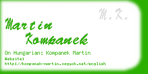 martin kompanek business card